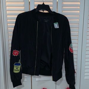 Black Bomber patcher jacket